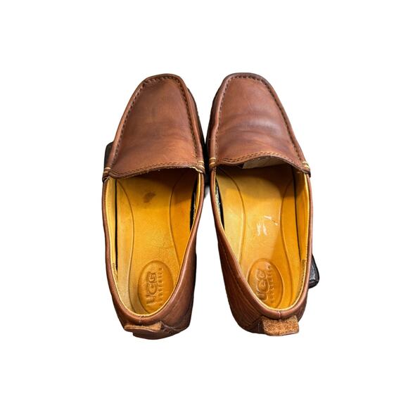 Men’s Size 7.5 Stout brown UGG HUNLEY Leather Loafers Driving Shoes F8007F - Picture 6 of 6